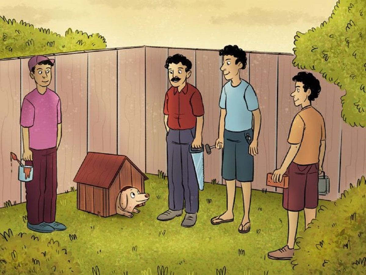 只有天才辦得到！15秒內找出誰根本沒幫忙蓋狗屋